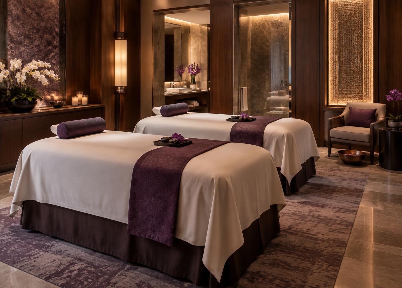 Private couples spa suite at LUXSA Spa HITEC City